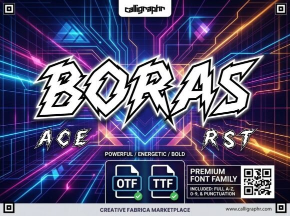 Boras: The Stunning Display Font for Handmade Labels and Signs