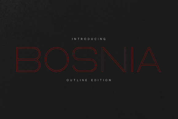Bosnia Outline Edition: A Modern Typeface for Editorial Design