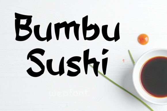Bumbu Sushi: A Bold Display Font for Modern Brand Identity