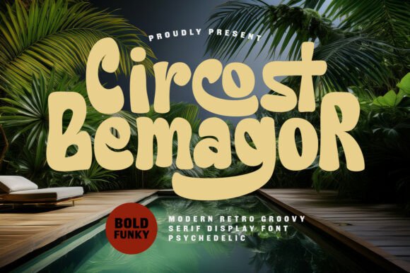 Circost Bemagor: A Retro Display Font for Bold Brand Identity