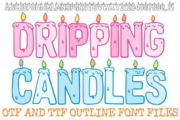 Dripping Candles Lettering: A Warm Display Typeface for Editorial Design