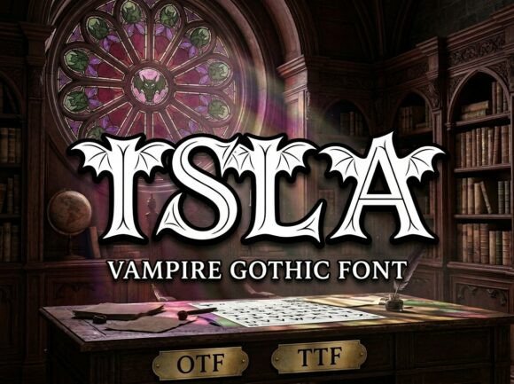 Isla: The Vampire Gothic Display Font for Dark Campaigns