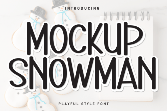 Mockup Snowman: A Whimsical Display Font for Editorial Design