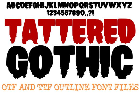 Tattered Gothic: A Dark Display Typeface for Editorial Impact