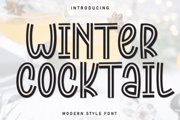 Winter Cocktail: A Modern Display Font for Sophisticated Branding